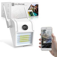 Spead-Vmall Outdoor Home Security Camera - 1080P 2.4G WiFi Night Vision Camera with LED Motion Sensor Light,Two-Way Audio,Cloud Storage,IP66 Waterproof,Motion Detection,Activity Alert, Deterrent Alarm