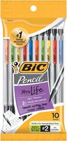 BIC Xtra-Life Mechanical Pencil, Clear Barrel, Medium Point (0.7mm), 10-Count