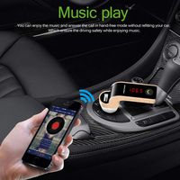 Glumes Bluetooth FM Transmitter for Car, Wireless Radio Transmitter Adapter Mp3 Player with Hands Free Calls, Quick Charge Dual USB Car Charger, for Samsung/iPhone, Good Gift (Silver)