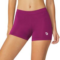 BALEAF Women's 3 Inches Active Fitness Compression Volleyball Shorts Workout Fuchsia Size XL