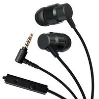 ELECOM-Japan Brand-Earphone with Canal Earpiece Microphone with Remote Control/Clear Sound Quality/Black/EHP-CS100MBK