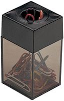 OIC(R) Magnetic Clip Dispenser, Small, 100 Clip Capacity, Black/Smoke