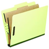 Pendaflex 2157G Four-Section Pressboard Folders, Legal, 2/5 Tab, Light Green (Box of 10)