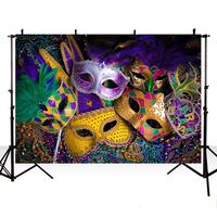 MEHOFOTO 8x6ft Mardi Gras Photo Studio Booth Background Banner Halloween Mask Masquerade Prom Dance Birthday Party Decoration Backdrops for Photography