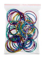 Hygloss Products Book Rings - 2 Inch Assorted Colored Steel Binder Rings, 50 Pack