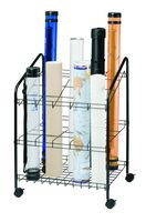 Alvin, Wire Bin Roll File, Made For Rolled Maps, Plans, Drawings, and Tubes, 4 x 4 Inches - 20 Slots