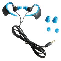 Waterproof Earphones IPX8 Grade for Swimming Running and Other Ourdoor Sport in-Ear Headphones - Noise Isolating Earing Hanging Headset (Blue)
