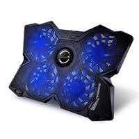 MOSTOP Laptop Cooler Laptop Cooling Pad Stand with 4 LED Fans Dual USB Ports for Macbook Alienware Dell HP Toshiba Gaming Laptop (Blue)