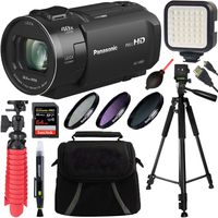 Panasonic Full HD Camcorder with 24x Leica DICOMAR Lens Bundle with 64GB SDXC Memory Card and Accessories (5 Items)