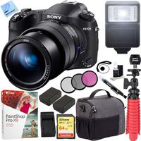 Sony RX10 IV Cyber-Shot High Zoom 20.1MP Camera with 24-600mm F.2.4-F4 Lens and Tamrac Tradewind Shoulder Bag Plus 64GB Dual Battery Bundle
