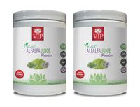 antioxidant Multi Vitamin - Alfalfa Organic Juice Powder - Alfalfa Tonic - 2 Cans 16 OZ (100 Servings)
