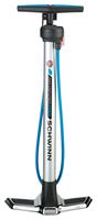 Schwinn Air Center Max Floor Pump for Bicycles with Gauge Fits Schrader and Presta Valve Types Silver