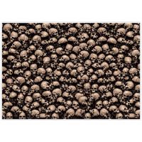 Allenjoy 7x5ft Skull Backdrop for Photography Halloween Vintage Magic Pirate Catacombs Children Horrible Carnival Party Birthday Background Banner Baby Shower Family Home Decorations Photo Booth Shoot