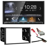 Kenwood DDX9704S 2-DIN DVD/CD/AM/FM Car Stereo Receiver with Metra 95-2001 2DIN Installation Dash Kit for Radio, Metra 40-GM10 Antenna Adapter & Metra 70-2003 Radio Wiring Harness For GM 98-08 Harness