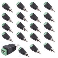 exgoofit Phono RCA Screws Male Female Plug to AV Screw Terminal Audio/Video Connector Adapter (Male Connector 20-Pack)