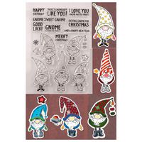 KWELLAM Merry Christmas Santa Happy New Year Happy Birthday Gook Luck Stamps for Card Making Decoration and DIY Scrapbooking