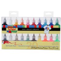 Bulk Buy: Scribbles Shiny 3D Paint - Pack of 20 Ultra Bright, Nontoxic & Permanent Dimensional Paints for Fabrics, T-shirts, Backpacks, Posters, Glass, Wood and More