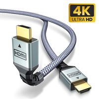 AINOPE HDMI Cable 6.0 ft (4K 60Hz, HDMI 2.0, 18Gbps) - Armor Nylon Braided HDMI Cord - Audio Return(ARC) Compatible UHD TV, Blu-ray, Xbox, PS4, PS3, PC