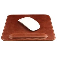 Londo Genuine Leather Mouse pad with Wrist Rest, Brown