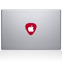 The Decal Guru Guitar Pick Decal Vinyl Sticker, 13" MacBook Air, Red (2305-MAC-13A-DR)