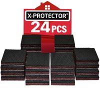 Non Slip Furniture Pads X-PROTECTOR - Premium 24 pcs 1 1/2" Furniture Pad! Best Furniture Grippers - Rubber Feet - Furniture Floor Protectors for Keep in Place Furniture & Furniture Stoppers