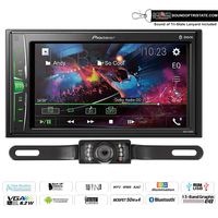 Pioneer MVH-210EX 6.2" Double Din Digital Multimedia Receiver with License Plate Backup Camera with Sound of Tri-State Lanyard Bundle