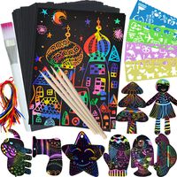 ZMLM Scratch Paper Art Set for Kids - 107 Pcs Rainbow Magic Scratch Off Arts and Crafts Supplies Kits Sheet Pack for Children Girls Boys Birthday Game Party Favor