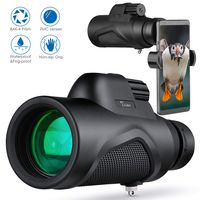 TELMU Monocular Telescope High Power 12X50 for Bird Watching Hunting Hiking Concerts Viewing, with BAK 4 Prism and FMC Objective Lens, Comes with Smartphone Holder and Objective Cap