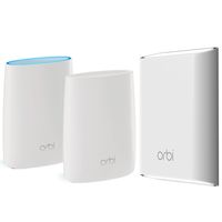 NETGEAR Orbi Whole Home & Yard Mesh WiFi System with Tri-Band - 7,500 sqft, Eliminate WiFi Dead Zones Indoors and Out, Alexa Support, AC3000 (Set of 3)