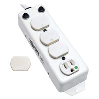 Tripp Lite Medical Grade Power Strip for Patient Care Vicinity, 4 Hospital-Grade Outlets, 120V, 15 ft. Right-Angle Cord, UL 1363A, White (PS-415-HG-OEMRA)
