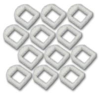 Zanyzap 12 Foam Pre-Filters for Drinkwell Stainless Steel 360, Lotus, Avalon, Pagoda Water Bowl (White)
