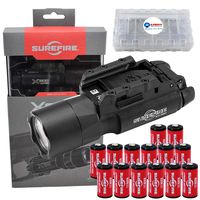 SureFire X300U-A Ultra High Output 1000 Lumens LED Weapon Light with 12 Extra CR123A and 3 Lightjunction Battery Cases