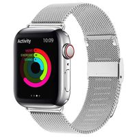 Compatible for Apple Watch Band 38mm 40mm 42mm 44mm, Stainless Steel Mesh Sport Wristband Loop with Adjustable Magnet Clasp for iWatch Series 1/2 / 3/4 / 5 (Silver, 38mm/40mm)