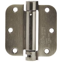 AmazonBasics Self-Closing Door Hinge, 3.5 Inch x 3.5 Inch, 1 Piece, Satin Nickel