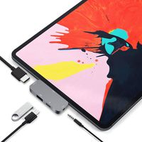 USB C HUB Adapter for iPad Pro 11/12.9 2019/2018 Hub,USB C to HDMI Dongle with 3.5mm Earphone Headphone Jack,USB3.0,USB C Power Delivery Dock