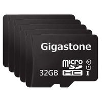 Gigastone Micro SD Card 32GB 5-Pack Micro SDHC U1 C10 High Speed Memory Card Class10 Uhs Full HD Video Nintendo Gopro Camera Samsung Canon Nikon DJI Drone - Black