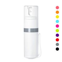 POM White Pepper Spray Pocket Clip Model - Maximum Strength Self Defense OC Spray Safety Flip Top 10ft Range Running and Outdoors (Grey)