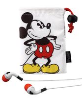 Mickey Mouse Noise Isolating Earphones with Travel Pouch, DY-M153 (Mickey Mouse White)