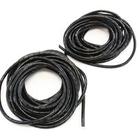 66FT PE 3/8 Inches (10 mm) Black Polyethylene Spiral Wire Wrap Tube PC Manage Cable for Car Computer Cable