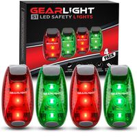 GearLight S1 LED Safety Lights [4 Pack] for Boat, Bike, Dog Collar, Stroller, Runners and Night Running - Clip On, Strobe, Warning, Flashing, Blinking, Reflective Light Accessories
