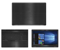 Decalrus - Protective Decal for Dell Latitude 5580 (15.6" Screen) Laptop Black Texture Brushed Aluminum Skin case Cover wrap BAdellLatitude5580Back