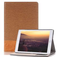Smart Case for iPad Pro 12.9 inch, elecfan Bumper Case Lightweight Slim Cover, Full Body Screen Protective PU Leather Stand Case for Apple iPad Pro 12.9 - Light Brown