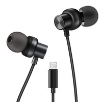 PALOVUE Earflow Plus In-Ear Lightning Headphones Magnetic Earphones MFi Certified Earbuds with Mic Controller Compatible iPhone 11 Pro Max iPhone X/XS Max/XR iPhone 8/P iPhone 7/P (Metallic Black)