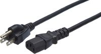 AmazonBasics Power Cord - 6-Foot, Black, 5-Pack