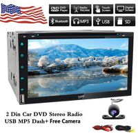 7" Double DIN Car Stereo Car Radio Head Units Touch Screen Car DVD CD Video Player in-Dash Car Audio AM/FM Radio Bluetooth USB SD Car PC 800MHZ CPU with Backup Camera