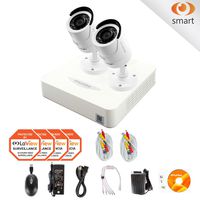 LaView 2 Camera 960H Security System, 4 Channel 960H Compact DVR w/500GB HDD and 2 1000TVL White Bullet Camera Surveillance Kit
