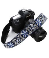 Blue Embroidery Camera Shoulder Strap Belt for All DSLR Camera - Vibrant Design Universal DSLR Strap, Embroidered Vintage Multi Color Neck Belt for Canon, Nikon, Sony,Pentax, Fujifilm,