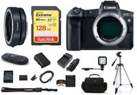 Canon EOS R Mirrorless Digital Camera Body (USA Warranty) PRO Bundle, Includes: 128GB SDXC Extreme Memory Card + Spare Battery + AC/DC Travel Charger + More