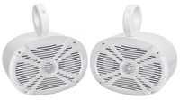 Pair Rockville 6x9 1000w Waterproof Marine Boat Tower Wakeboard Speakers White