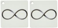 3dRose Infinity Symbol on white background - Key Chains, 2.25 x 4.5 inches, set of 2 (kc_24235_1)